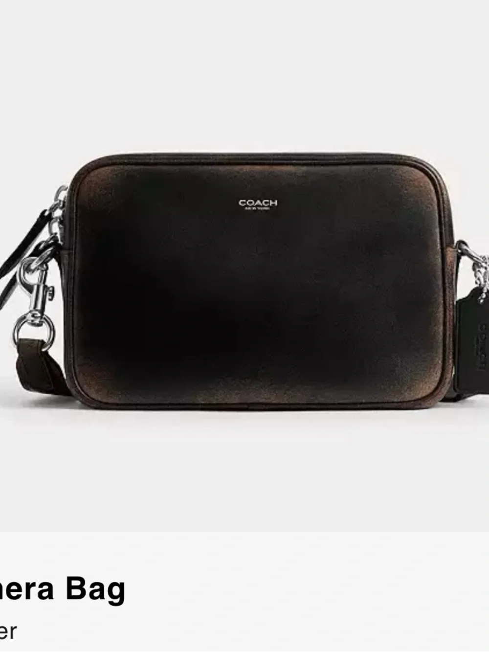 Coach loved leather radio camera bag